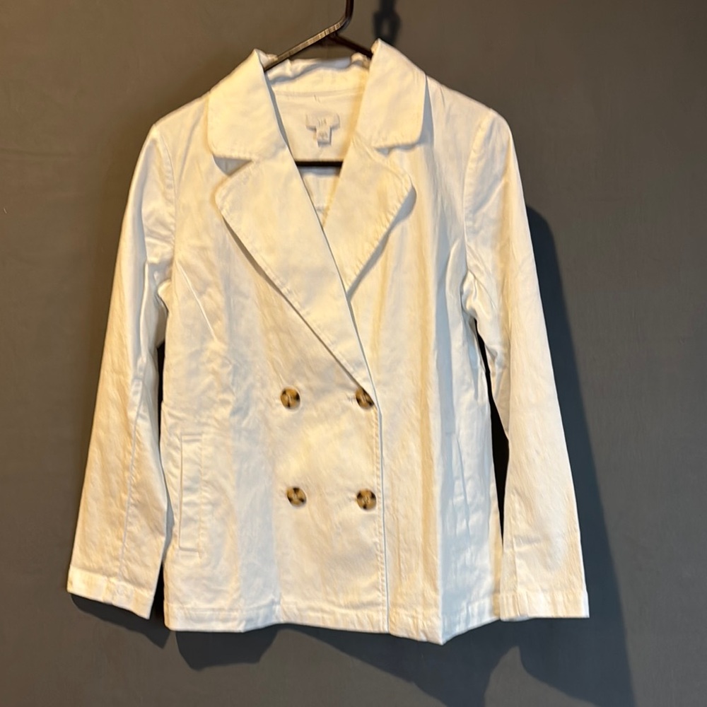 J.Jill White‎ Double-Breasted Women's Jacket Xsmall